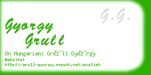gyorgy grull business card
